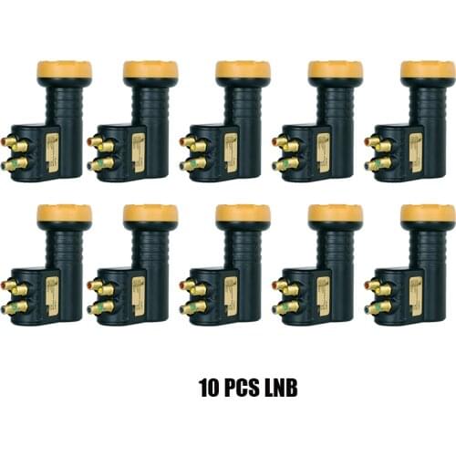 10PCS X-Square Universal LNB For Satelllite TV Receiver Noise 0.1dB KU Band Quad LNB Waterproof Dish TV Quattro LNB