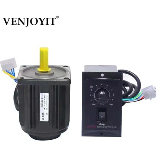 220V 25W Optical Axis Deceleration Geared AC Motor 1250RPM with Speed Controller