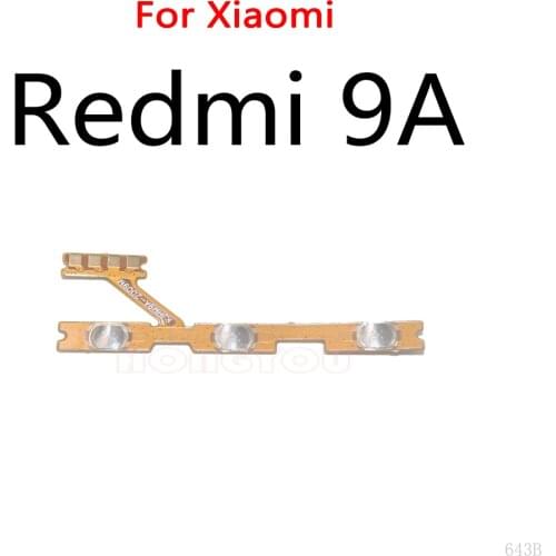 50PCS/Lot For Xiaomi Redmi 9 9A Power Button Switch Volume Button Mute On / Off Key Flex Cable