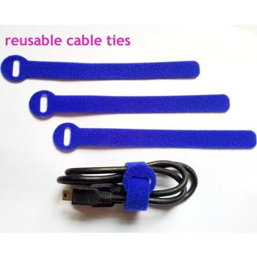 96pcs 14*160mm blue Nylon Reusable Cable Ties with Eyelet Holes back to back cable tie strap thin hook cable organizer figment