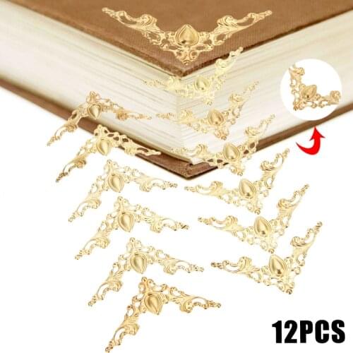 12pcs Jewelry Gift Box Book Scrapbook Album Corner Decorative Protector Cover Decorative Edge Cover Corner Protector Guard