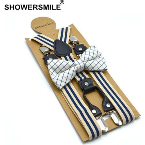 Beige Mens Suspenders Braces Women Bow Tie Dress Suspenders Belt Husband Striped Y Back Suspender Pants for Adults