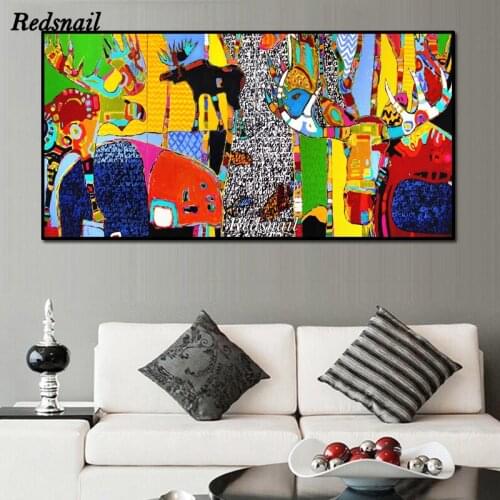 Large Full Diy Diamond Painting Cartoon Animal Picture Of Rhinestones 5D Mosaic Diamond Embroidery Wall art EE769