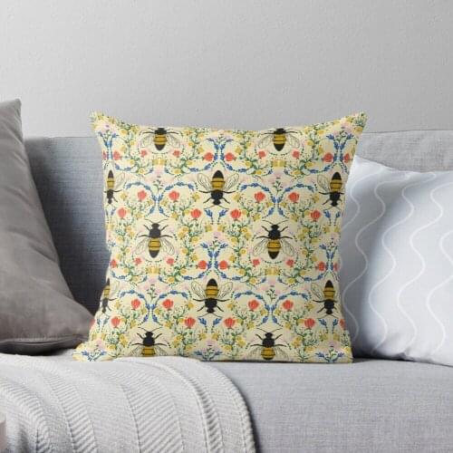Bee Garden Throw Pillow Cushion Cover Polyester throw pillows case on sofa home living room car seat decor 45x45cm