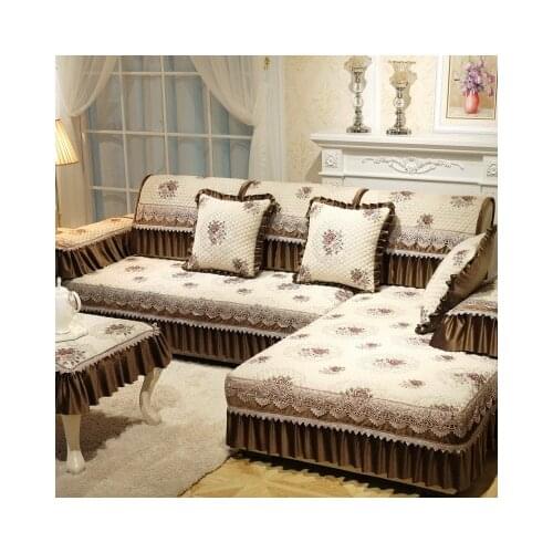 European chenille non-slip sofa cushion, four seasons vertical sofa cushion cover cover towel