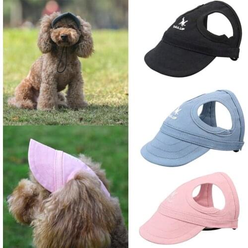 Pet Dog Caps Small Puppy Pets Summer Solid Oxford Cap Dog Baseball Visor Hat Outdoor Accessories Sun Bonnet Cap