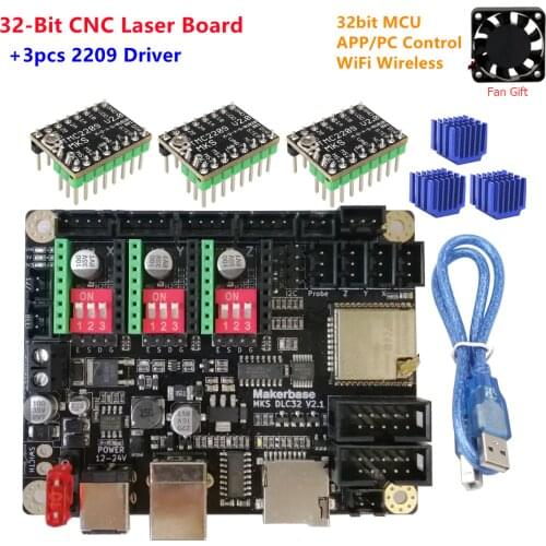 CNC Laser engraving expansion board 32bit GRBL controller upgrade parts MKS DLC32 v1.1 control card lazer engraver motherboard