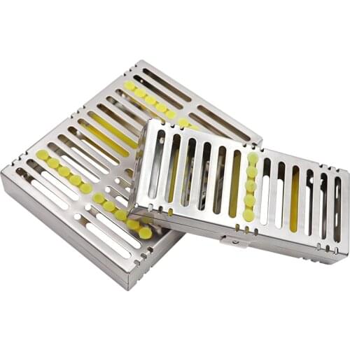 Dental Sterilization Cassette Rack Tray Box for 5/10 pcs Rack Rubber Linker Instrument Clinic Disinfection Holder