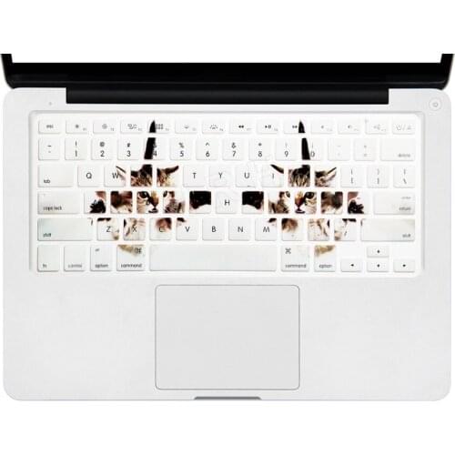 Cats Twins Design Silicone Laptop Keyboard Skin Protector Cover Protective Film Guard F Apple Macbook Pro Air Retina 13" 15" 17"