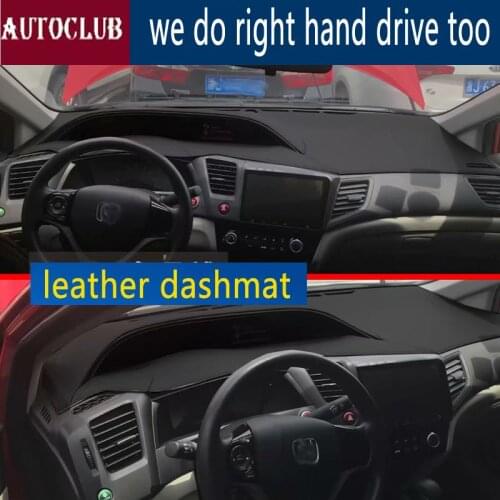 For Honda civic 2013 2014 2015 2016 9th generation Leather Dashmat Dashboard Cover Pad Dash Mat SunShade Carpet Cover