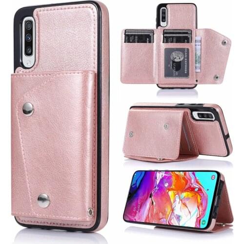 Leather Fashion card holder for Samsung Galaxy A12 A10 A20 A32 A40 A50 A51 A52 A70 A71 A72 A80 A90 Flip Wallet Protect Cover