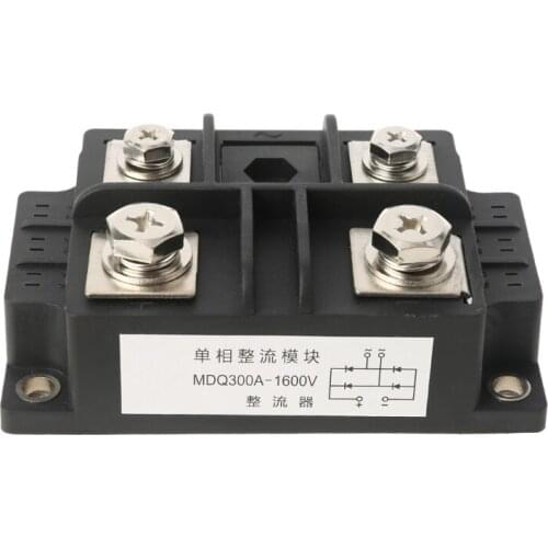 MDQ 4 Terminals Black Single-Phase Diode Bridge Rectifier 300A Amp High Power 1600V Bridge Rectifier Module
