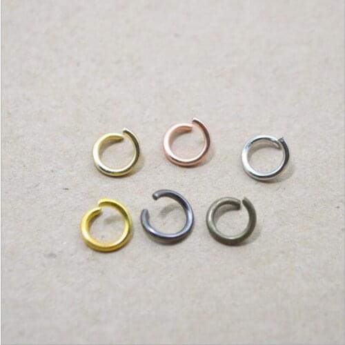 100pcs 1.2x8mm Metal Open Single Loops Jump Rings & Split Ring Connector for Bracelet Necklace Key Chain DIY Jewelry Making Z955