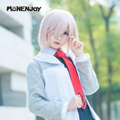 Monenjoy Fate Grand Order Mash Kyrielight Cosplay Wig Mashu Kirielite Purple Pink Cos Hair