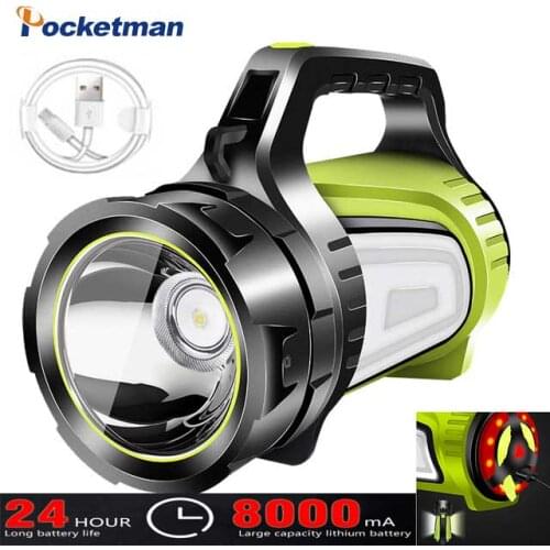 100w Powerful Rechargeable Searchlight Camping Spotlight Ultra-long Standby Torch with USB OUTPUT Lantern