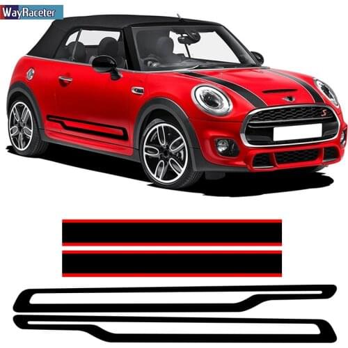 Car Hood Decal Rally Line Bonnet Engine Cover Side Stripes Sticker For MINI Hatch Cooper S F55 F56 F57 JCW 2021 Accessories