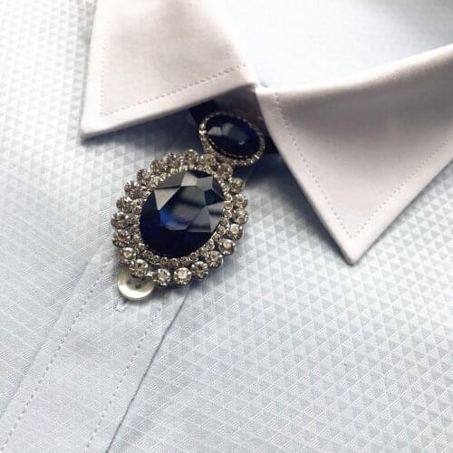 New Free Shipping fashion Mens metal gem tie dress party hosted by Poirot groom wedding diamond collar personality