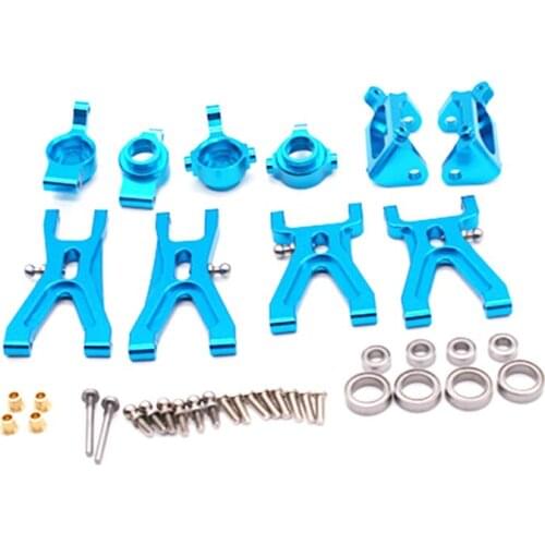 Upgrade Suspension Arm & Front/Rear Hub C Seat Parts Kit for WLtoys A959 A979 A959B A979B K929 RC Car Replacements,Blue