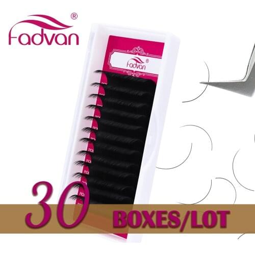 Wholesale 30 Boxes Super Long Individul False Eyelash Extensions 12 Lines 15-20mm Classic Fake Lashes for Professional Building