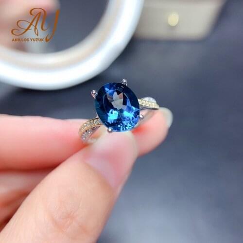 Anillos Yuzuk Luxury 925 Sterling Silver Created Oval Ruby Sapphire Gemstone Wedding Engagement Simple Ring Jewelry Resizable