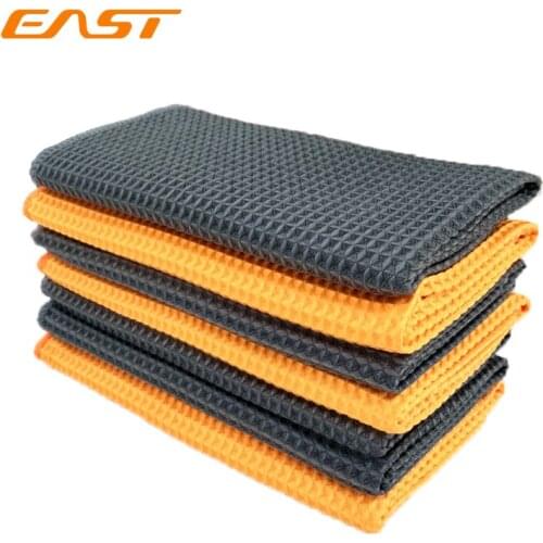 East 40x40CM Microfiber Cleaning Towels Waffle Weave Glasses Cleaning Cloth Magic Wipes For Car Washing Household Cleaning