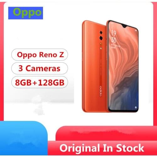 Newmodel Original OPPO Reno Z celular smartphone 6.4"AMOLED Water drop screen 2340x1080 4035mAh Octa Core Fingerprint+Face ID