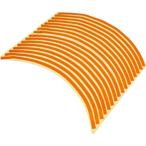 POSSBAY Orange Universal Bicycle Motorcycle Car 17"18"19" Reflective Wheel Rim Stripe Tape Stickers Decals