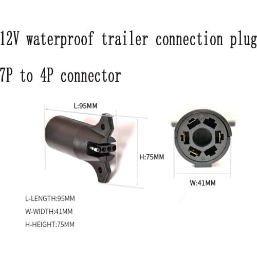 12V Waterproof Trailer RV Caravan Yacht Connection Plug 7P To 4P Connector US Standard Rv Camper Camper Accessories