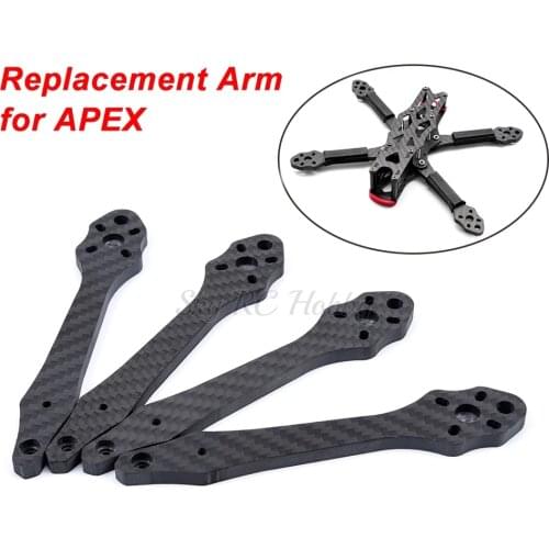 3K Full Carbon Fiber Replacement Spare Arm 5.5mm Thickness for APEX 5inch 225mm / 6inch 260mm / 7inch 295mm FPV Racing Drone