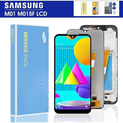 100% ORIGINAL 5.7'' Display For Samsung Galaxy M01 M015 LCD Display With Touch Screen Digitizer M015F M015G M015DS Assembly