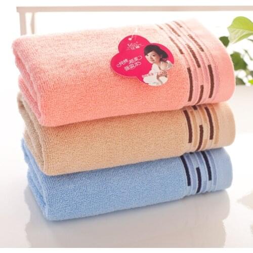 2pcs/lot Hot sell wholesale pure cotton cellulose color Black dotted line adult face wash towel 34*76cm household face towel