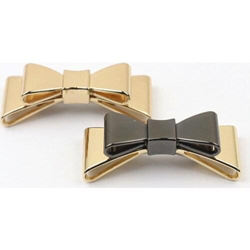 2pcs Metal Bowknot Buckle New Style Special Shoes Clip Clasp for Handbag Bag Garments Hardware Closure Bag Parts Accessories