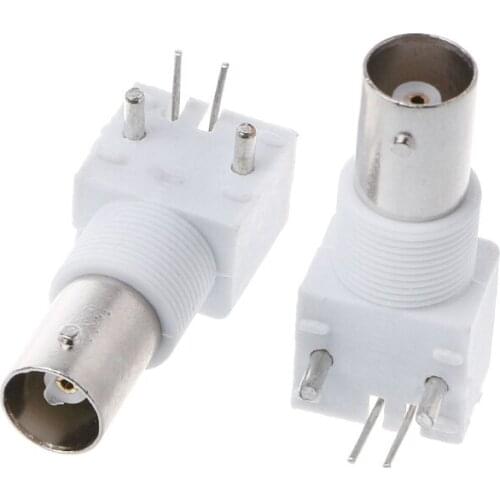 20CE 10x PC Board PCB Mount Right Angle BNC Female Jack With Bulkhead Connector