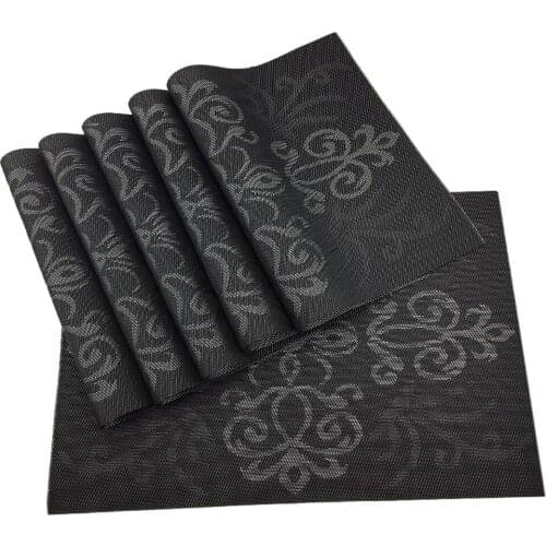4Pcs Royal High Grade Placemats Non-slip PVC for Dining Table Placemat Bar Mat Plate Mat Washable Table Mat Set Kitchen Bowl Pad