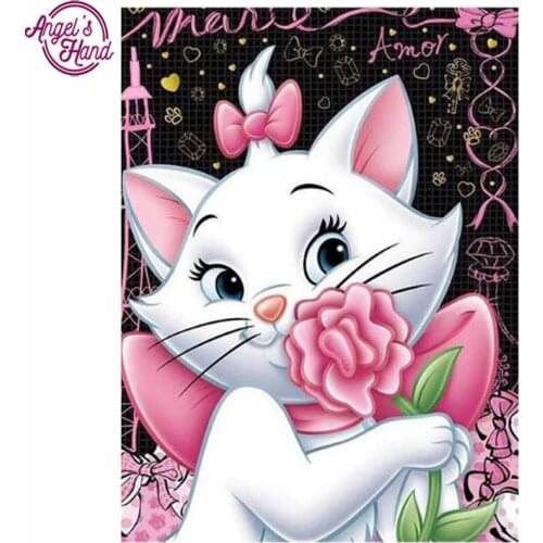 5D DIY Diamond Painting Cartoon Full Square Rhinestone Mosaic Diamond Embroidery Cross-stitch Kits Cat Home Decoration