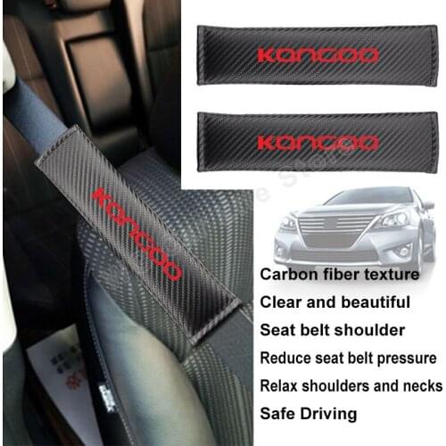 Car Safety Belt Shoulder Protector For Renault Kangoo PU Leather Auto Seat Belt Cover Driving Seatbelt Vehicle Pad Accessories