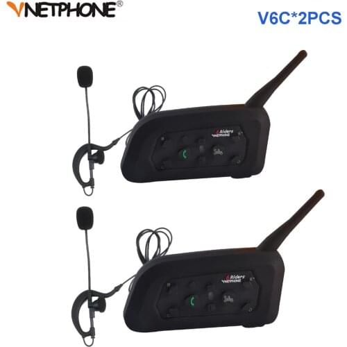 2pcs Vnetphone V6C Professional Football Referees Intercom Full Duplex 1200M Headset Wireless BT Headphone Interphone