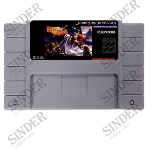 Knights of The Round USA Version 16 bit Big Gray Game Card