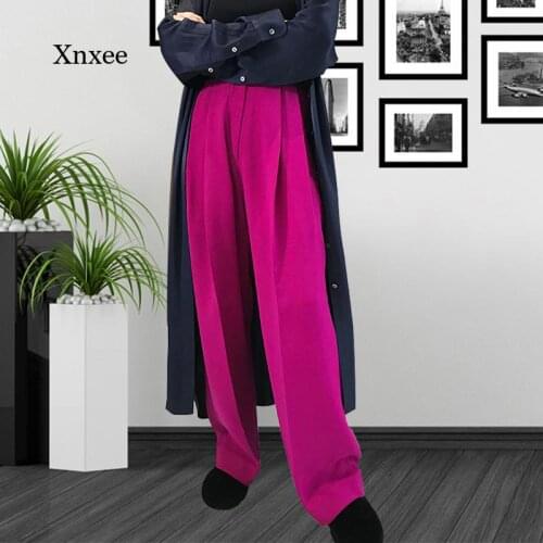Spring Straight Trousers High Waist Solid Long Wide Leg Pants Female for Women Large Size Casual Fashion New Clothes
