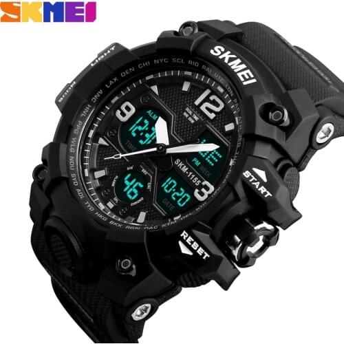 New Fashion Men Sports Watches SKMEI Men Quartz Analog LED Digital Clock Man Military Waterproof Watch Relogio Masculino 1155B