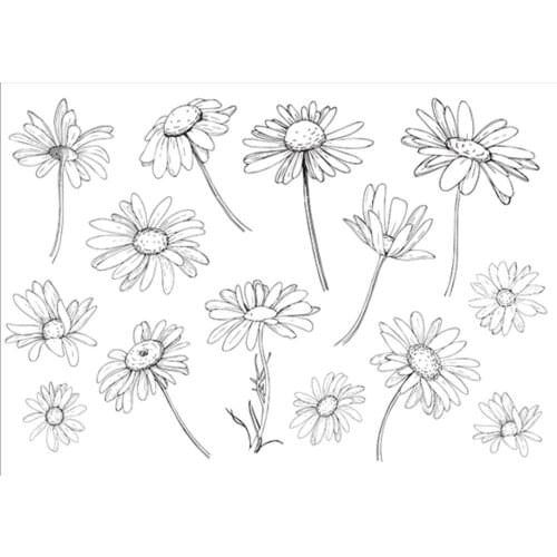 Daisy Clear Stamp Or stamp for DIY Scrapbooking/Card Making/Kids Fun Decoration Supplies A2215