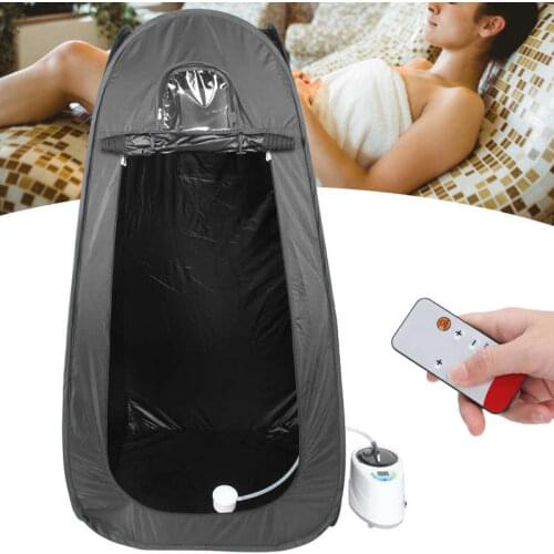 90x90x180cm Home Folding Sauna Tent Adjustable Temperature 2L Sauna Steam Machine Body Relaxation Steaming Machine Black