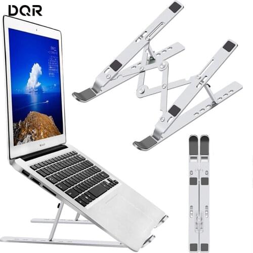 DQR Folding Laptop Stand Bracket Heat Dissipation Portable Computer Bracket Aluminum Alloy Support for MacBook Air Pro IPad