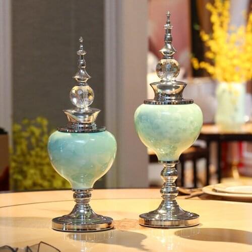 Europe Ceramic Crafts Vase American Creative Ornaments Wedding Gifts Tabletop Furnishing Articles Home Decoration Accessories