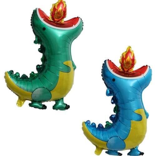 60*87cm Large Fire-breathing Dinosaur Foil Balloons Baby Shower Decorations Children Birthday Party Balloons Kids Toy