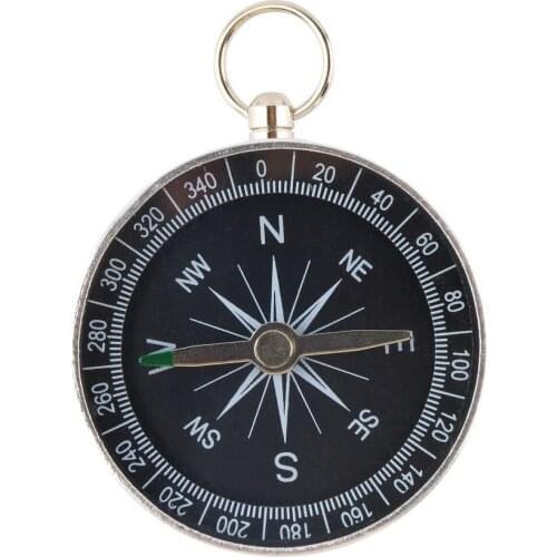 Pockets Mini Camping Hiking Compasses Lightweight Aluminum Outdoor Travel Compasses Navigation Wild Survival Tool Black