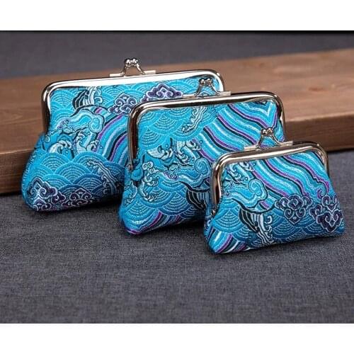Chinese characteristics handicrafts classical retro brocade coin purse coin bag card holder