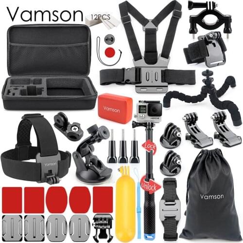 Vamson for Gopro Hero 8 Black for Xiaomi Yi 4K Accessories Kit for Gopro 8 7 6 5 Camera for DJI OSMO Action Camera Headband VS51