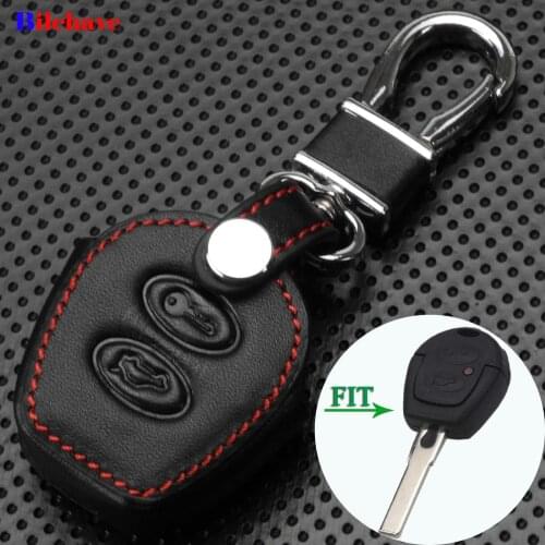 Bilchave 2 Button Remote Car leather Case Fob For VW Polo Golf Jetta Sharan Seat Ibiza Leon Toledo Mii Altea Skoda Fabil Octavia