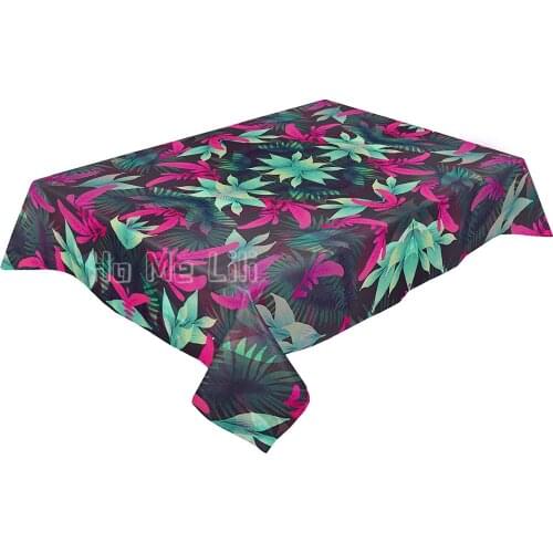 Colorful Tropical Leaf Tablecloth Family Holiday Banquet Wedding Decoration